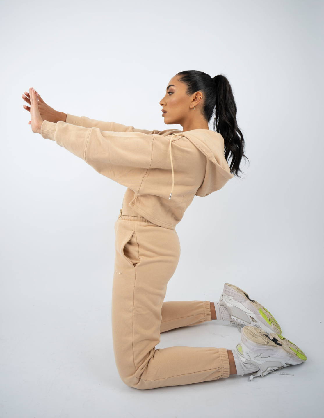 Classic Cropped Jacket - Sand